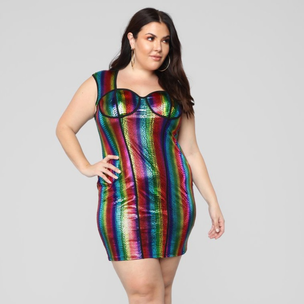 Over the Rainbow Sexy Pride Dress NWT 1x